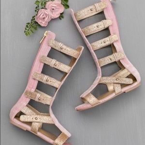 Joyfolie size 12 Finley Gladiator Sandals in rose